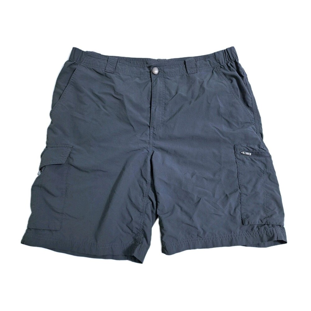 Columbia Cargo Shorts Men's 38 Silver Ridge Hiking Trail Utility Gray Fishing